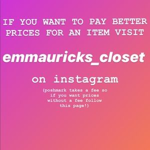 Follow My Closet On Insta For Better Prices